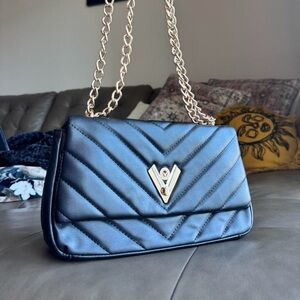 Valentino Orlandi Black Quilted Crossbody Bag